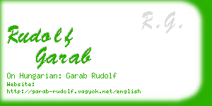 rudolf garab business card